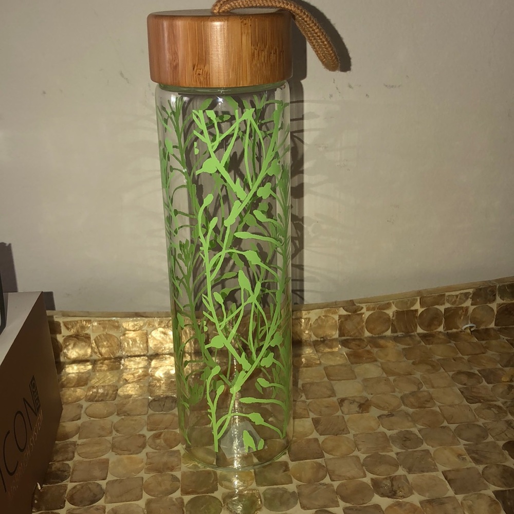 Glass water bottle